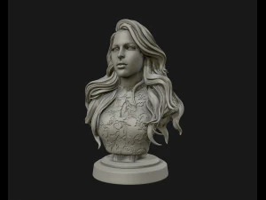 3d sculpture of girl ready to 3d print 3D Print Model