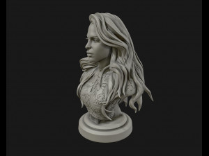 3d sculpture of girl ready to 3d print Modello di stampa 3D
