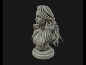 3d sculpture of girl ready to 3d print 3D Print Model