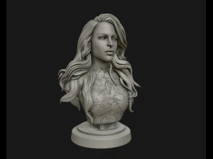 3d sculpture of girl ready to 3d print 3D Print Model