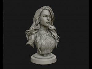 3d sculpture of girl ready to 3d print Modello di stampa 3D