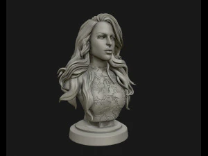 3d sculpture of girl ready to 3d print 3D Print Model