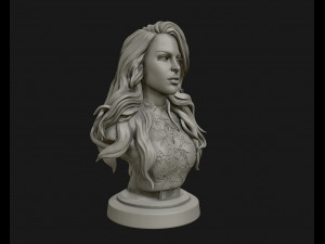 3d sculpture of girl ready to 3d print Modello di stampa 3D
