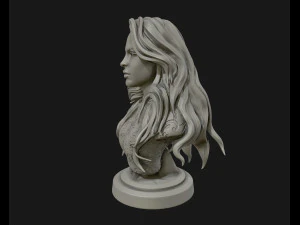 3d sculpture of girl ready to 3d print 3D Print Model