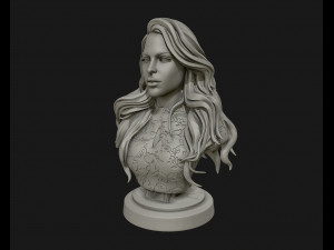 3d sculpture of girl ready to 3d print Modello di stampa 3D