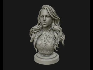 3d sculpture of girl ready to 3d print 3D Print Model
