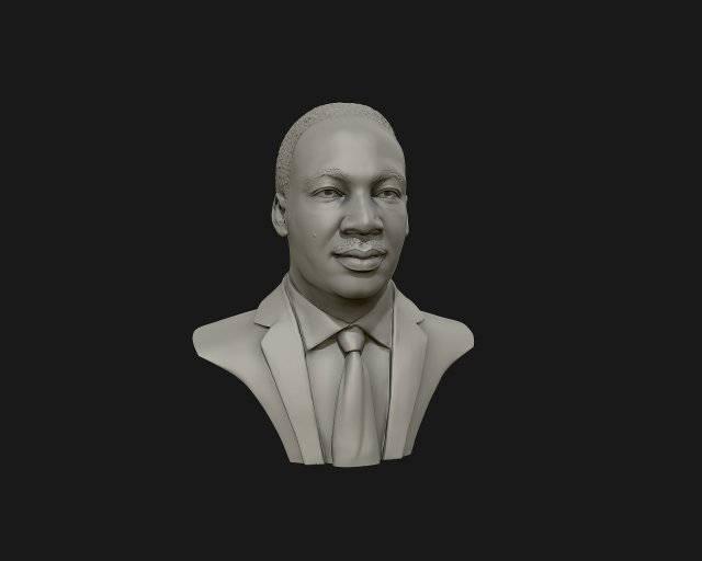 martin luther king head sculpture ready to 3d print Modelo de impresión 3D .c4d .max .obj .3ds .fbx .stl .blend 