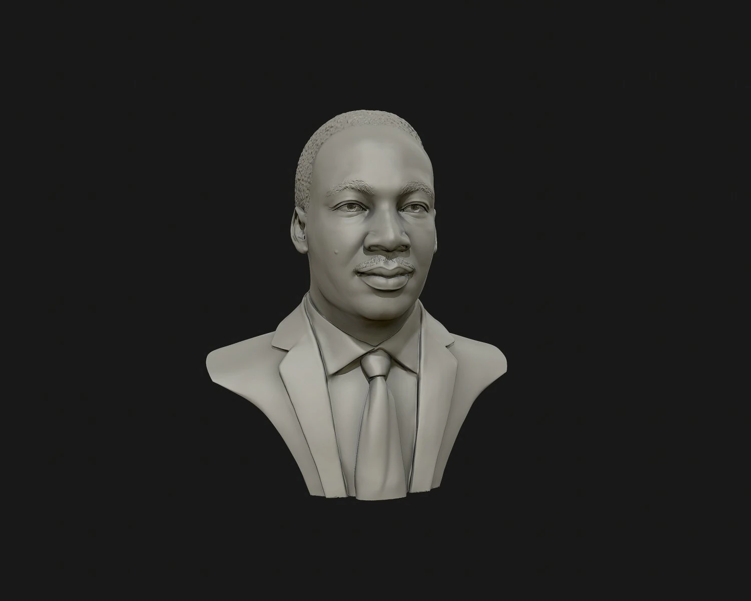 martin luther king head sculpture ready to 3d print 3D Print Model .c4d .max .obj .3ds .fbx .stl .blend 