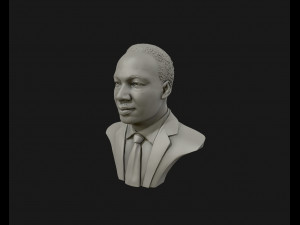 martin luther king head sculpture ready to 3d print Modelo de impresión 3D