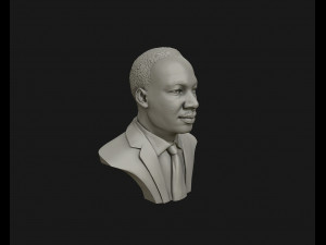 martin luther king head sculpture ready to 3d print Modelo de impresión 3D