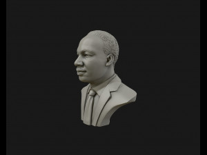 martin luther king head sculpture ready to 3d print Modelo de impresión 3D