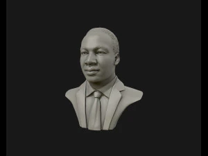 martin luther king head sculpture ready to 3d print 3D Print Model