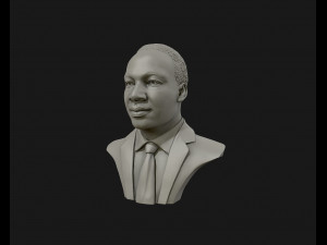 martin luther king head sculpture ready to 3d print Modelo de impresión 3D