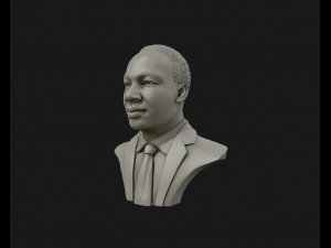 martin luther king head sculpture ready to 3d print Modelo de impresión 3D