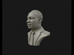 martin luther king head sculpture ready to 3d print Modelo de impresión 3D