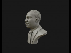 martin luther king head sculpture ready to 3d print Modelo de impresión 3D