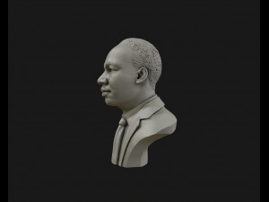 martin luther king head sculpture ready to 3d print Modelo de impresión 3D