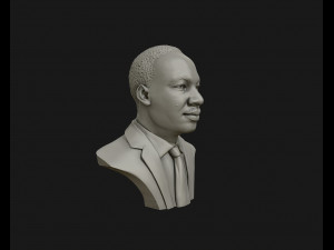 martin luther king head sculpture ready to 3d print Modelo de impresión 3D