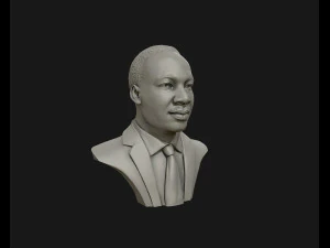 martin luther king head sculpture ready to 3d print 3D Print Model