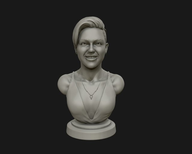 miley cyrus 3d printable sculpture model 3d print model 3D Print Model .c4d .max .obj .3ds .fbx .stl .blend 