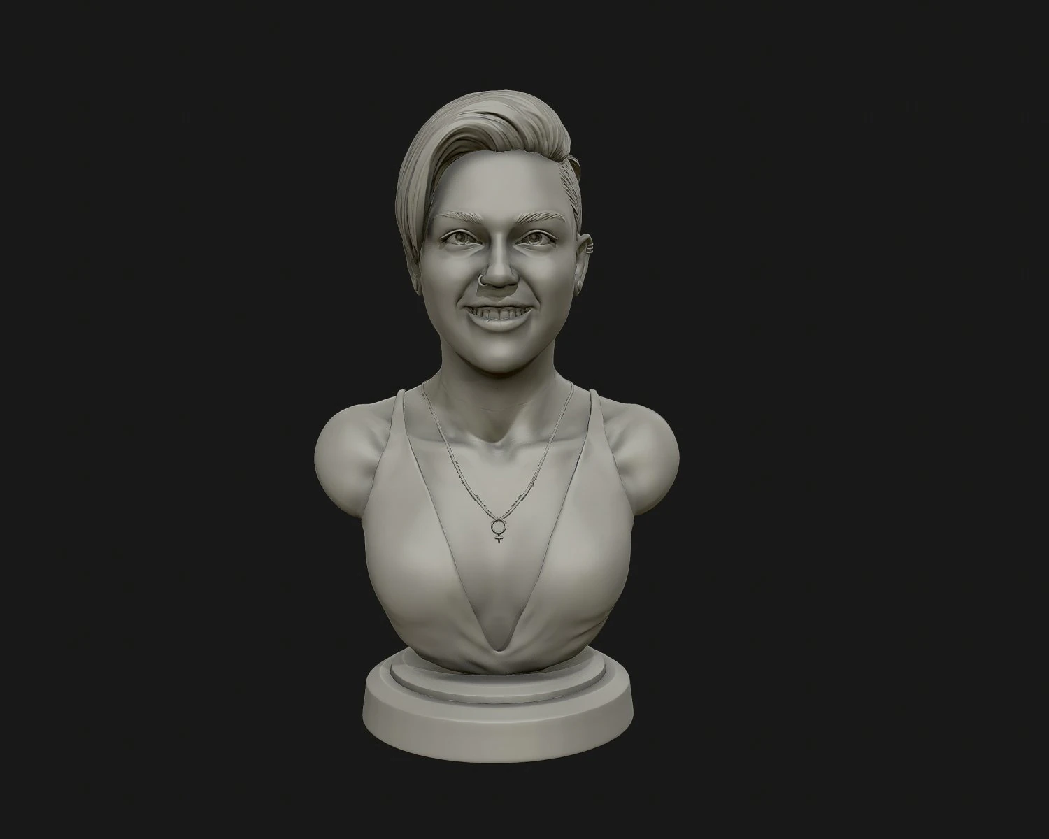 miley cyrus 3d printable sculpture model 3d print model 3D Print Model .c4d .max .obj .3ds .fbx .stl .blend 
