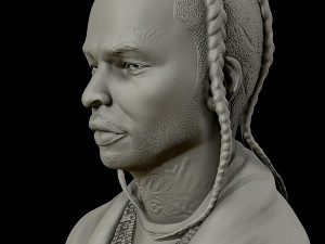 of pop smoke portrait sculpture 3d print model Modelo de impresión 3D