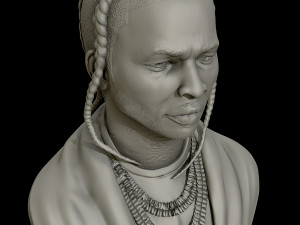 of pop smoke portrait sculpture 3d print model Modelo de impresión 3D