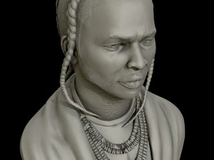 पॉप स्मोक पोर्ट्रेट मूर्तिकला 3डी प्रिंट मॉडल 3D प्रिंट मॉडल