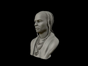 of pop smoke portrait sculpture 3d print model Modelo de impresión 3D