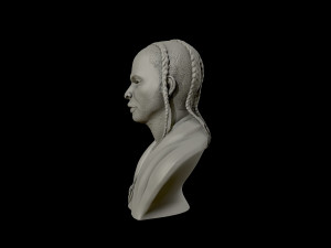 of pop smoke portrait sculpture 3d print model Modelo de impresión 3D