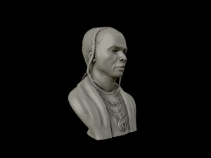 of pop smoke portrait sculpture 3d print model Modelo de impresión 3D