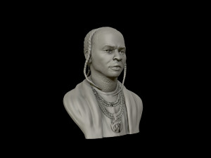 of pop smoke portrait sculpture 3d print model Modelo de impresión 3D