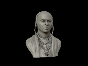 of pop smoke portrait sculpture 3d print model Modelo de impresión 3D