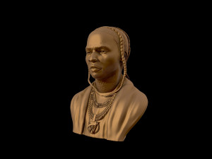 of pop smoke portrait sculpture 3d print model Modelo de impresión 3D