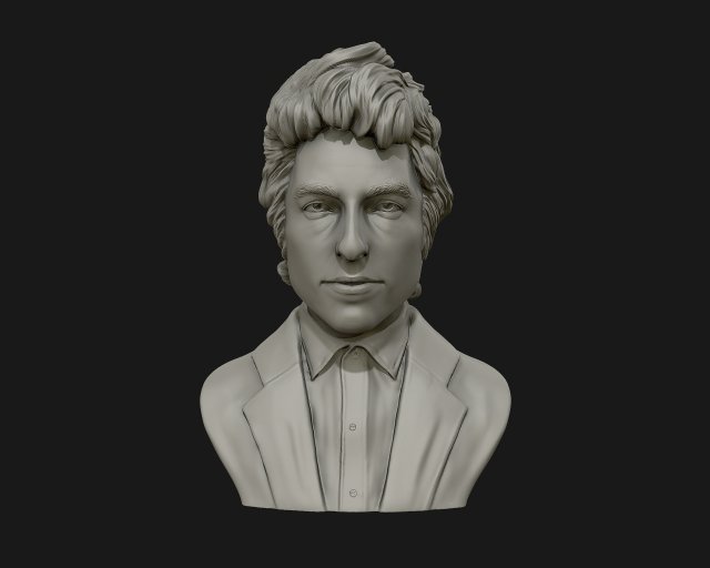 bob dylan 3d sculpture ready to 3d print 3d print model 3D Baskı Modeli .c4d .max .obj .3ds .fbx .stl .blend 