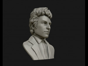 bob dylan 3d sculpture ready to 3d print 3d print model 3D Baskı Modeli