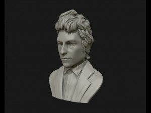 bob dylan 3d sculpture ready to 3d print 3d print model 3D Baskı Modeli