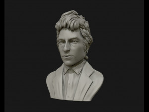 bob dylan 3d sculpture ready to 3d print 3d print model 3D Baskı Modeli