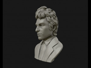 bob dylan 3d sculpture ready to 3d print 3d print model 3D Baskı Modeli