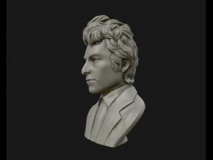 bob dylan 3d sculpture ready to 3d print 3d print model 3D Baskı Modeli