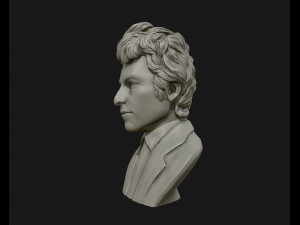 bob dylan 3d sculpture ready to 3d print 3d print model 3D Baskı Modeli
