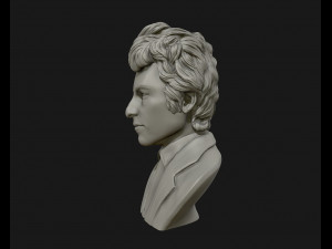 bob dylan 3d sculpture ready to 3d print 3d print model 3D Baskı Modeli