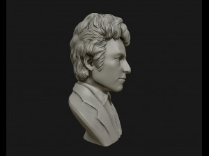 bob dylan 3d sculpture ready to 3d print 3d print model 3D Baskı Modeli