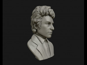 bob dylan 3d sculpture ready to 3d print 3d print model 3D Baskı Modeli