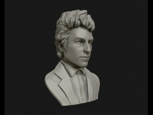 bob dylan 3d sculpture ready to 3d print 3d print model 3D Baskı Modeli