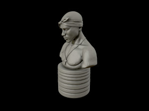 tupac shakur 3d portrait sculpture 3d print model 3D प्रिंट मॉडल