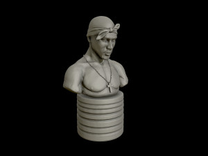 tupac shakur 3d portrait sculpture 3d print model 3D प्रिंट मॉडल