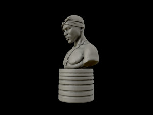 tupac shakur 3d portrait sculpture 3d print model 3D प्रिंट मॉडल