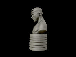 tupac shakur 3d portrait sculpture 3d print model 3D प्रिंट मॉडल