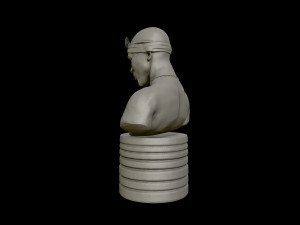 tupac shakur 3d portrait sculpture 3d print model 3D प्रिंट मॉडल